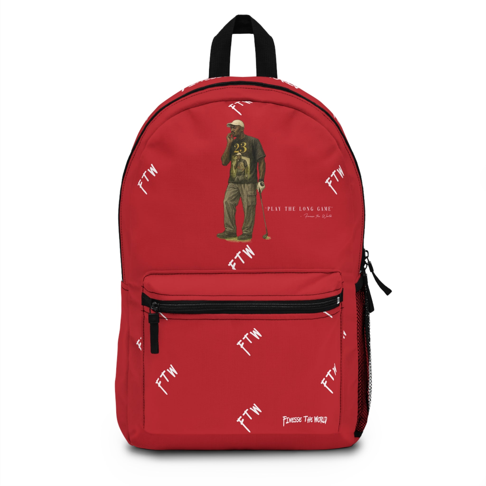 "Play The Long Game" Backpack - Red