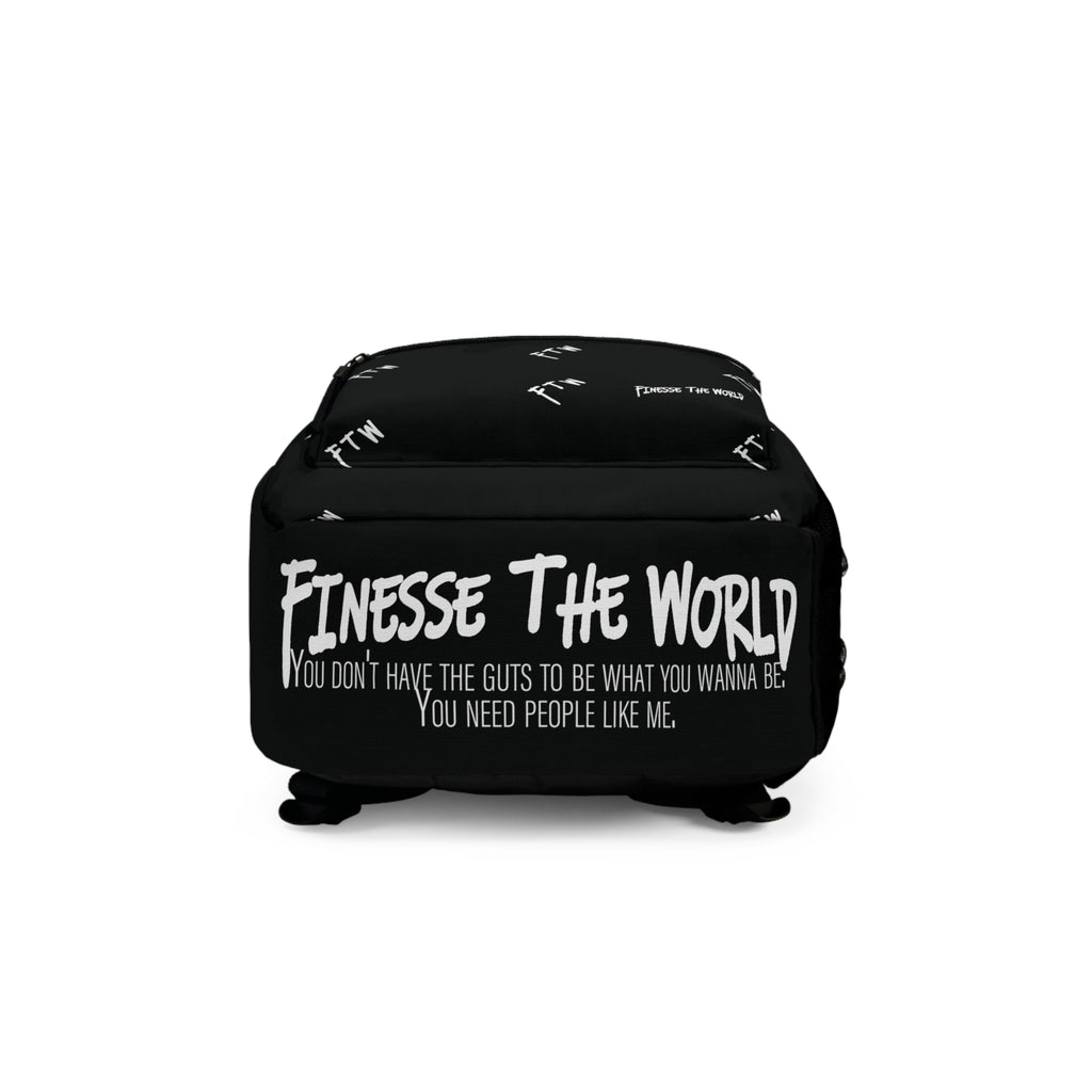 "Play The Long Game" Backpack - Black