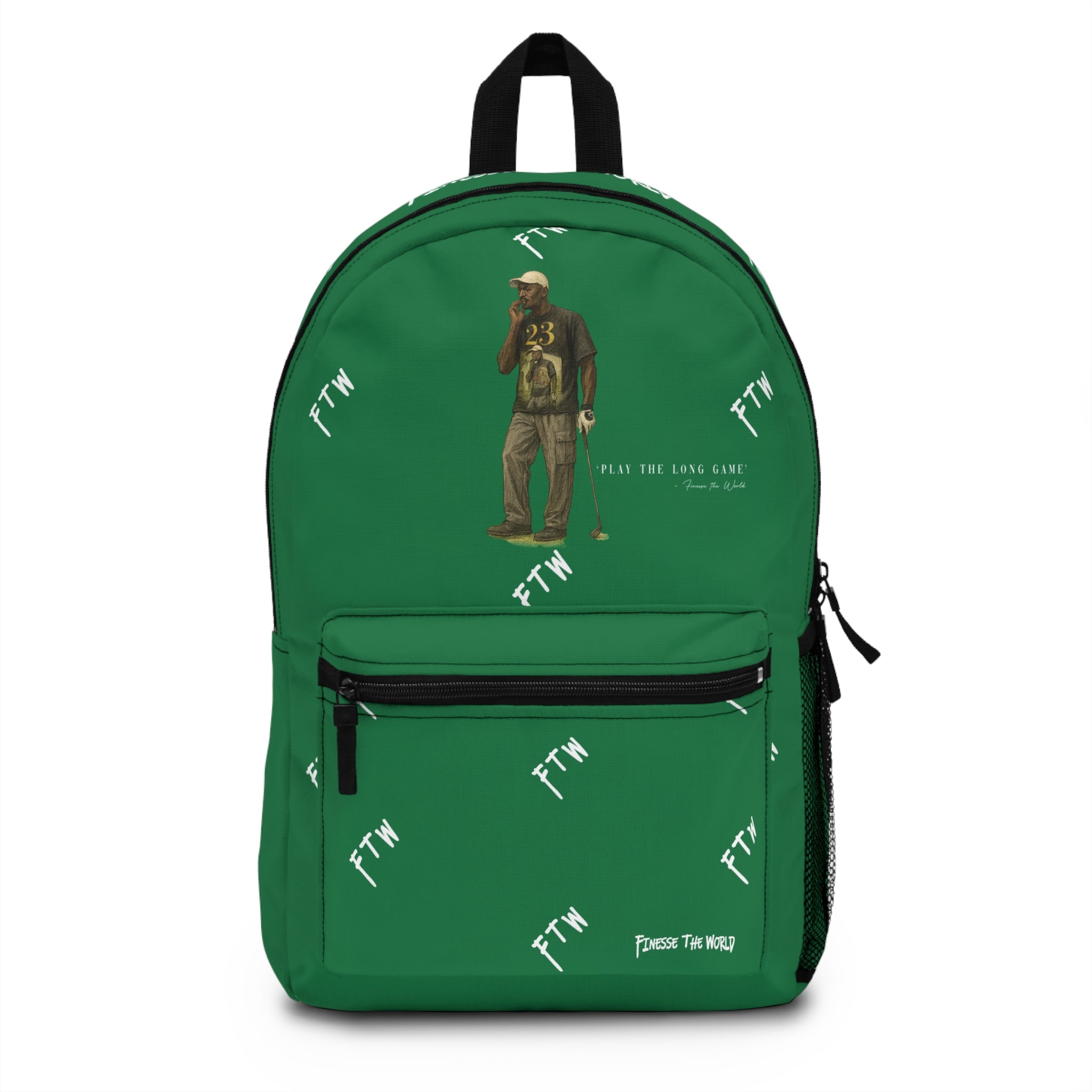 "Play The Long Game" Backpack - Green