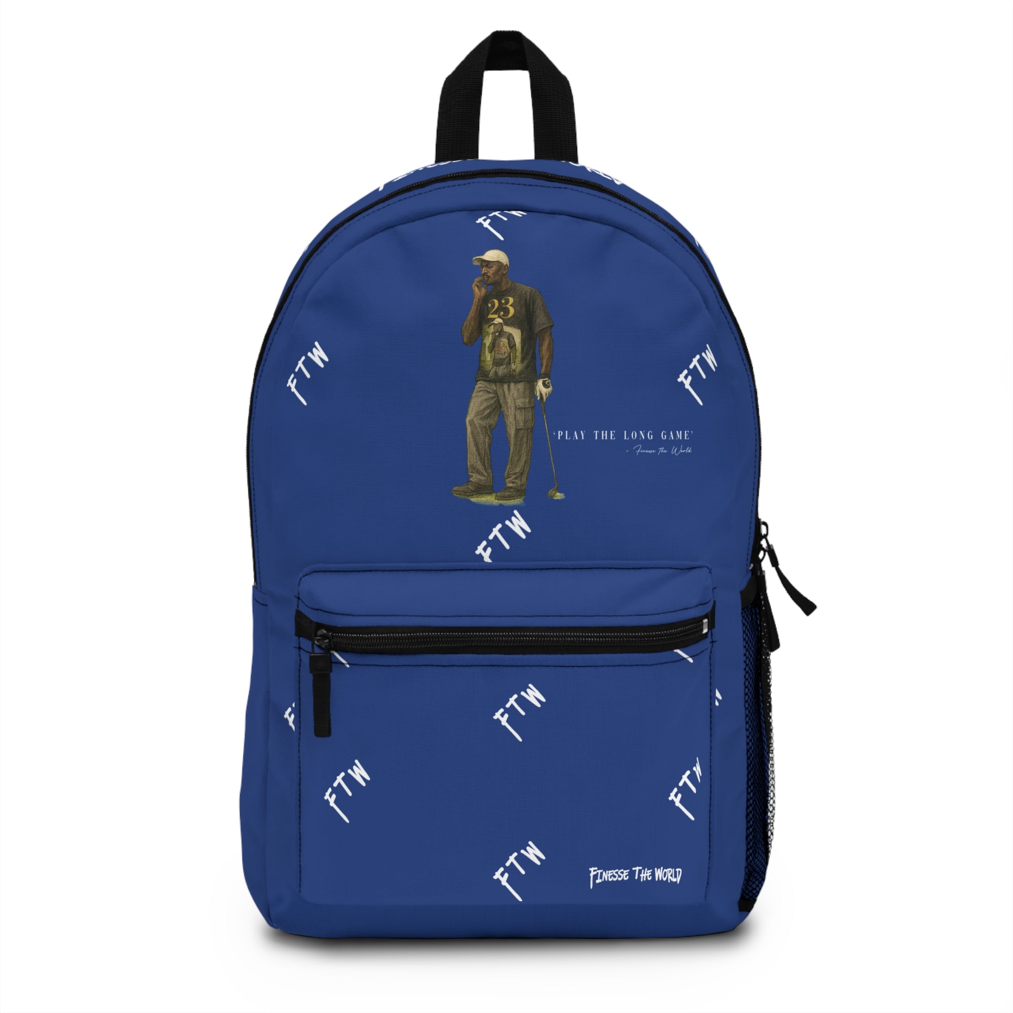 "Play The Long Game" Backpack - Blue