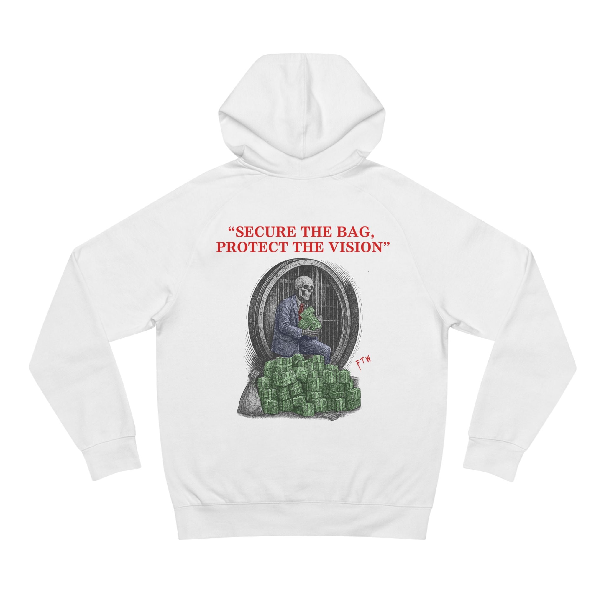 "Secure The Bag" Hoodie - White